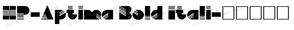 HP-Aptima Bold Itali字体转换